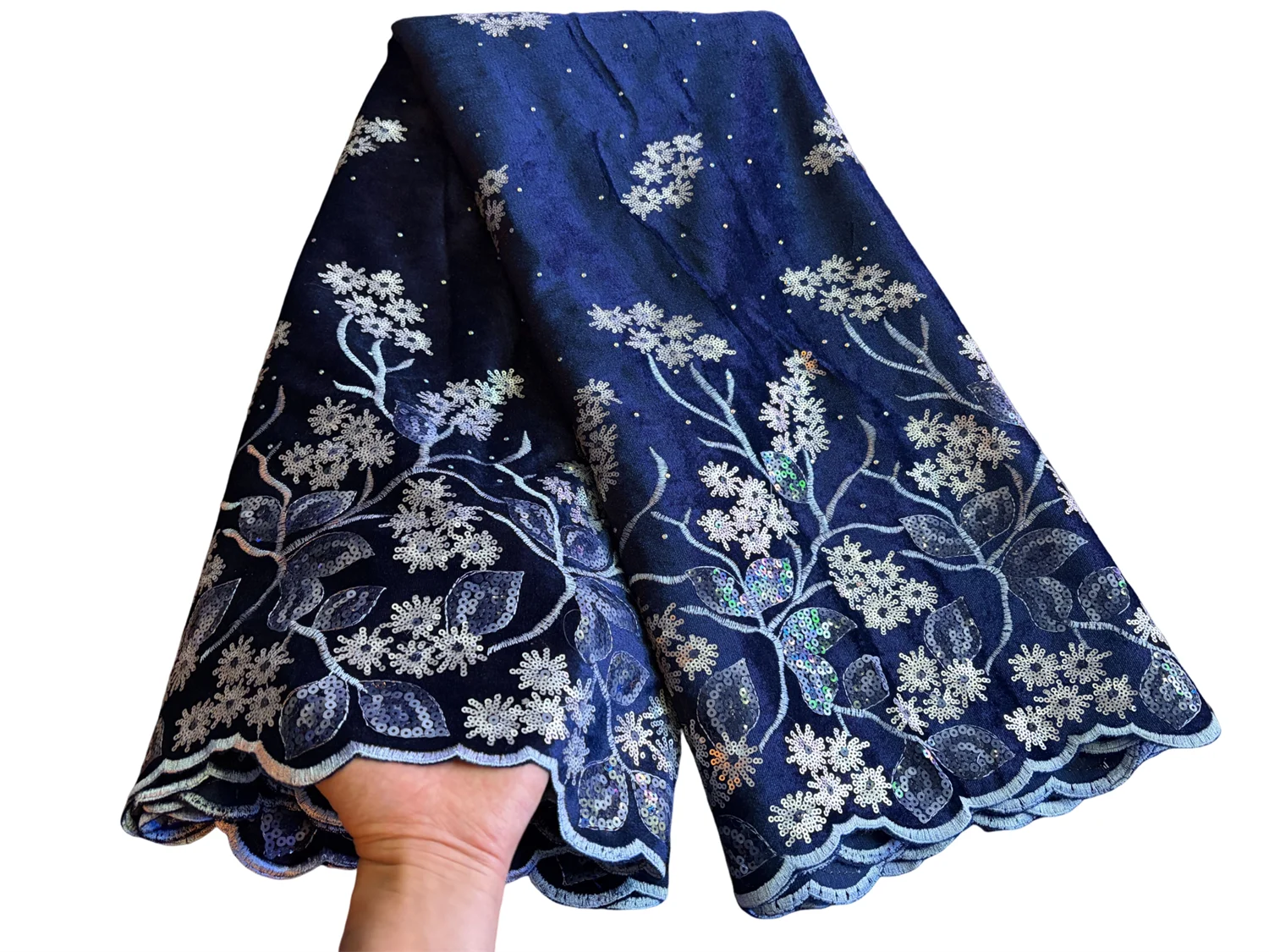 

Бархатная тюлевая ткань с африканскими блестками и камнями, 2022, высокое качество, вышитое французское нигерийское бархатное кружево для вечерние, шитье одежды WF