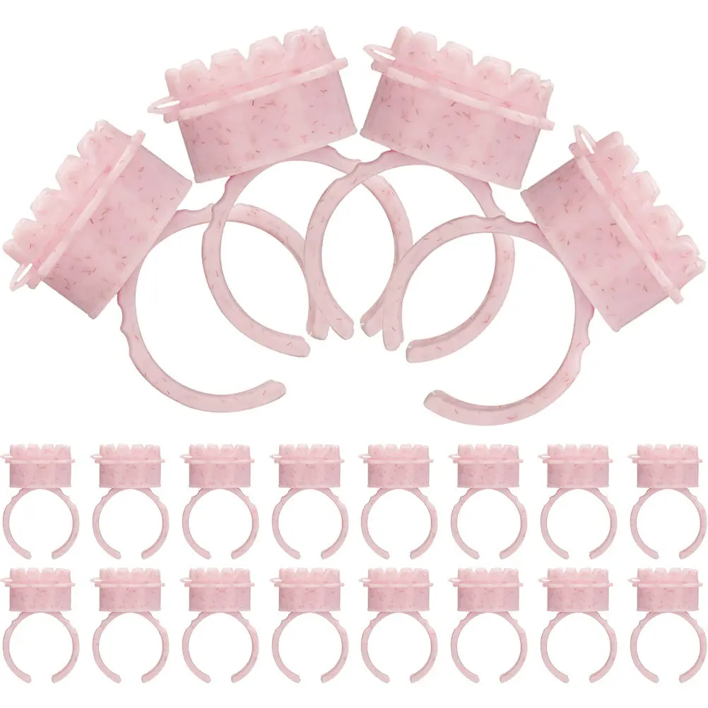 

50 шт. пластиковых колец для клея для наращивания ресниц, прочные, износостойкие держатели для клея, легко используемые чашечки для ресниц, для тату-чернил и пигментов