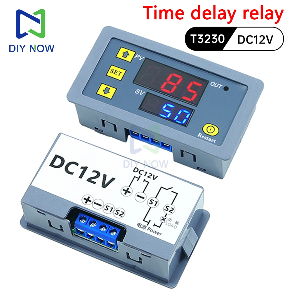 

T3230 relay DC12V DC24V AC110-220V cycle timing delay relay LED display cycle timer control switch adjustable timing relay​​