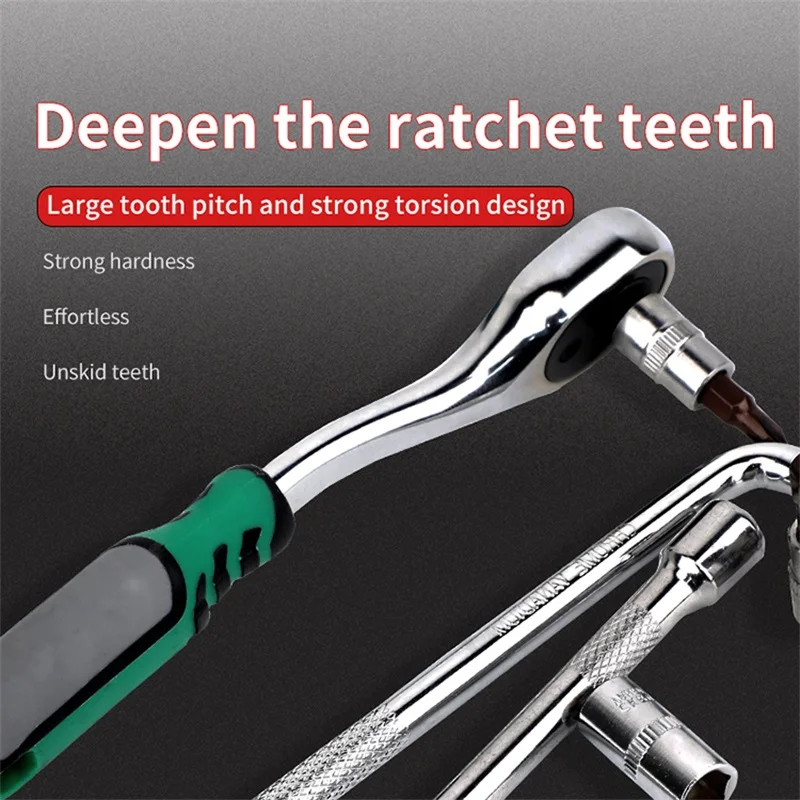 216pcs 소켓 렌치 도구 상자. 래칫 렌치 도구 세트, 빠른 래칫 렌치의 소켓 세트 - 썸네일 5