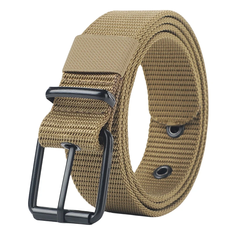 Perforated canvas belt for men and women Jeans cloth pants needle buckle belt for Student youth recreational sports belt for wom