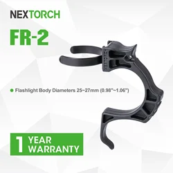 NEXTORCH Taktischer Taschenlampenring mit einer Reichweite von 25 bis 27 mm. Mehrzweck-Freihändiger jederzeit # FR-2