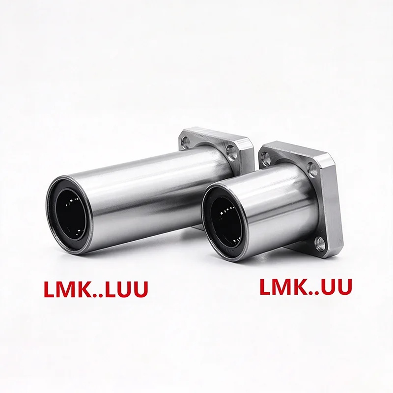 1Pc Square Flange Linear Motion Bushing LMK Ball Bearing LMK6UU LMK8UU LMK10UU~LMK40UU / LMK6LUU LMK8LUU LMK10LUU~LMK40LUU