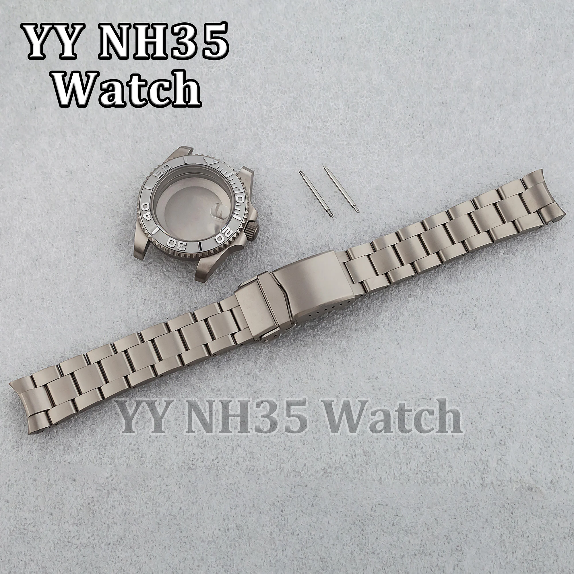 

Titanium NH35 Case Watch Strap for Yacht-Master Watch Parts 40mm Watch Case Watchband fit NH34/NH35/NH36 Movement 20mm Bracelet