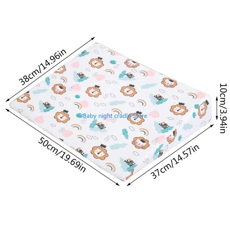 J2FF النوم الآمن الطفل إسفين وسادة يمنع الاختناق والمغص حديثي الولادة وسادة المنحدر ووسادة مريحة لعربة سرير طفل هدية