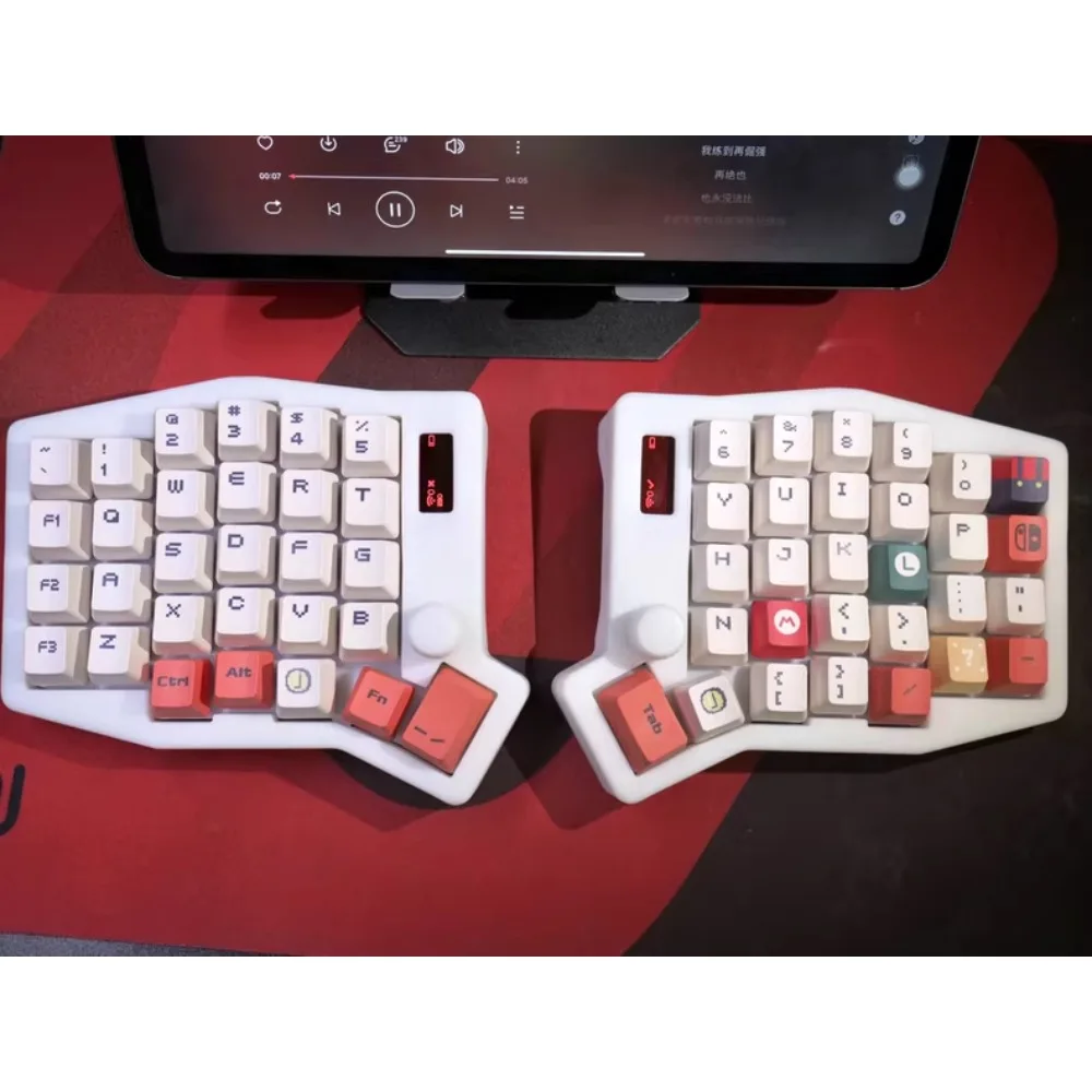 

Sofle разделенная клавиатура Bluetooth, беспроводная проводная, двухрежимная, 58-клавишная, игровые аксессуары из смолы, эргономичная передняя панель с вырезом без валов