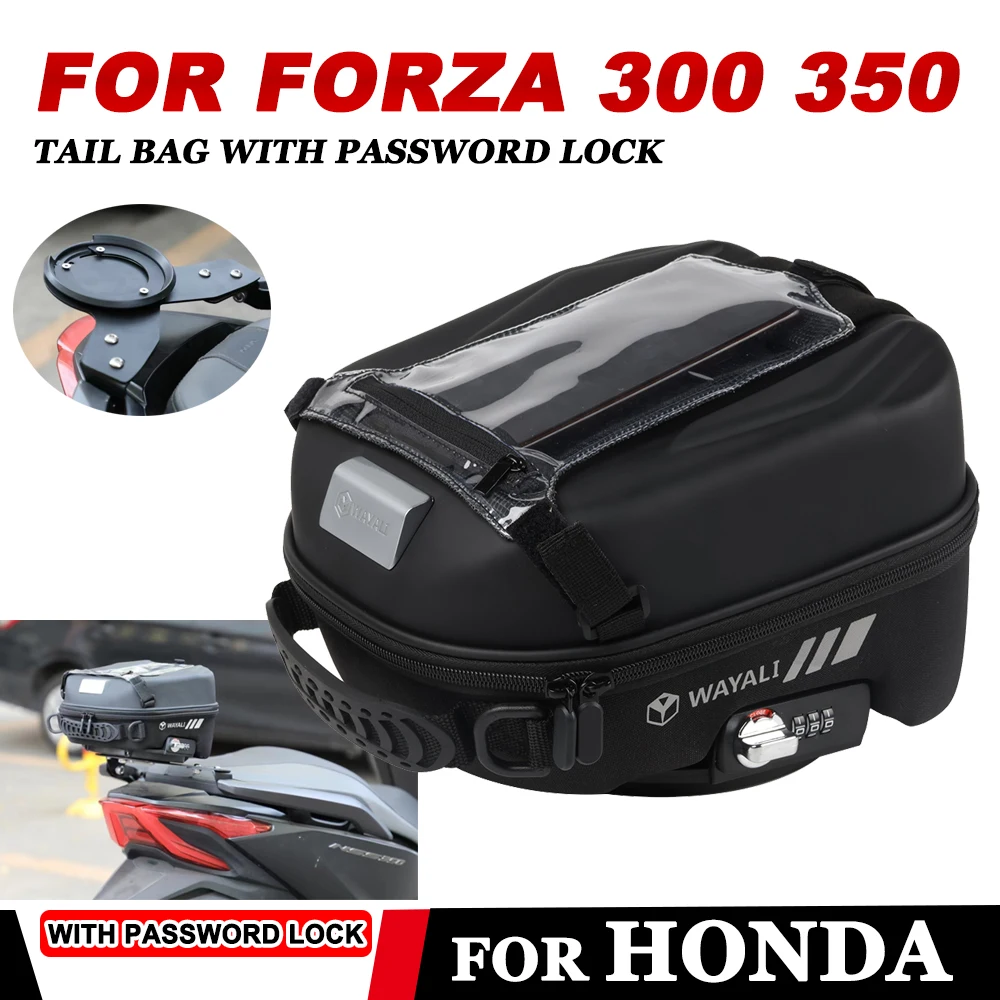 

Motorcycle Tail Bag for Honda Forza350 NSS350 Forza 350 300 Forza300 NSS 300 Rear SeatBag Removable Multifunction Storage Bag