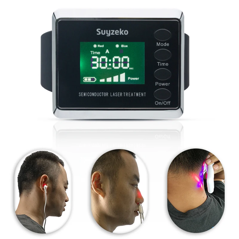 

High Blood Fat Decrease Laser Therapy Low Level Laser Acupuncture Therapy Equipment Diabetes Wrist Watch