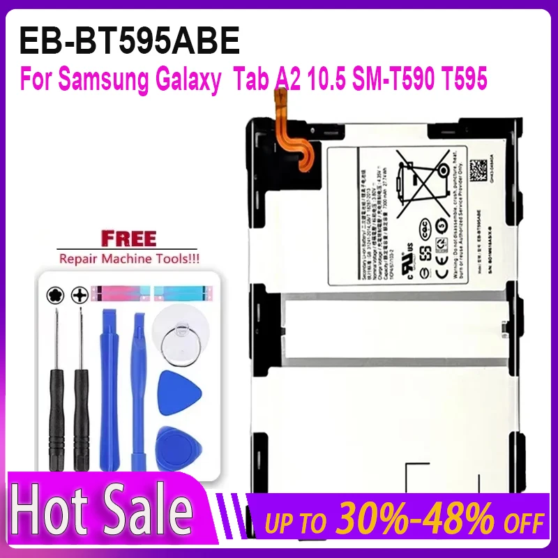 EB-BT595ABE 7300mAh แบตเตอรี่แท็บเล็ตสําหรับ Samsung Galaxy Tab A2 10.5 SM-T590 T595 แบตเตอรี่แบบพกพารับประกัน + Track NO