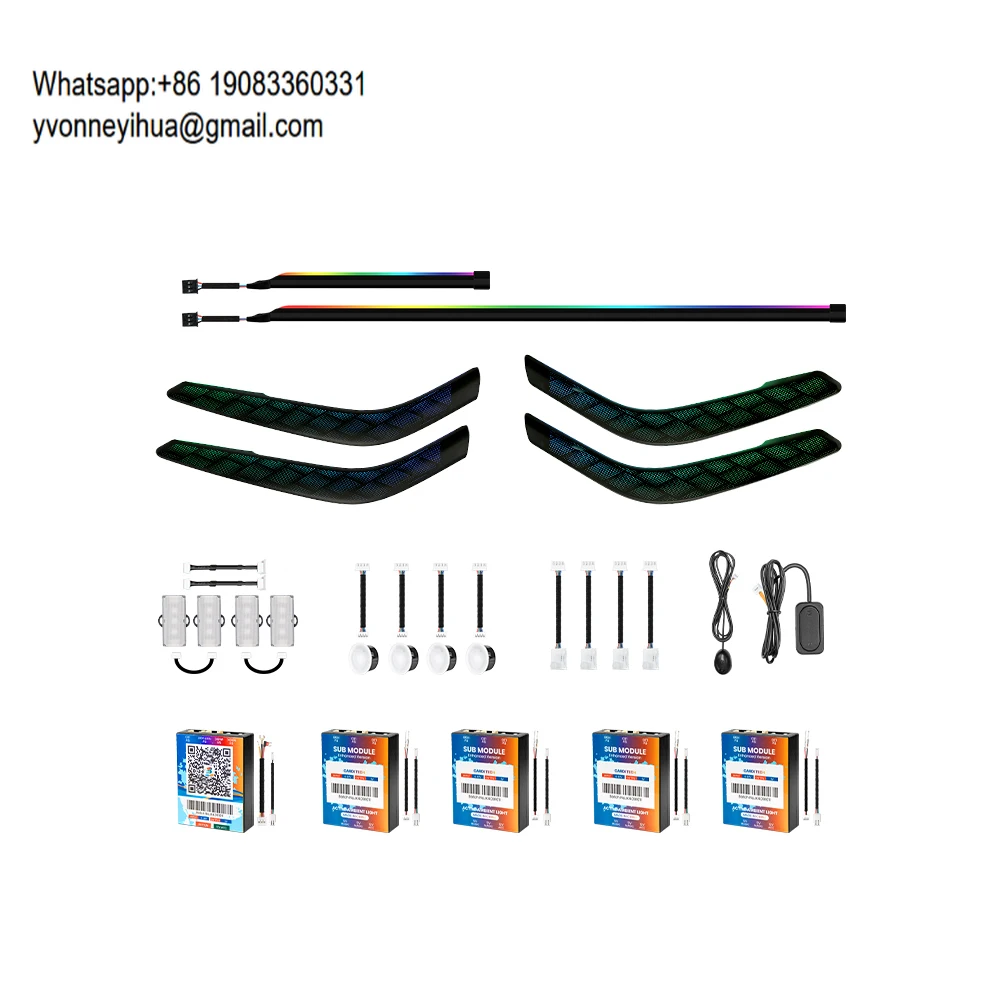 

'CARDI' OEM&ODM D24 Tata 'Nexon' Curve Ambient Lighting Car Interior 265 Colors Symphony LED Light Kit