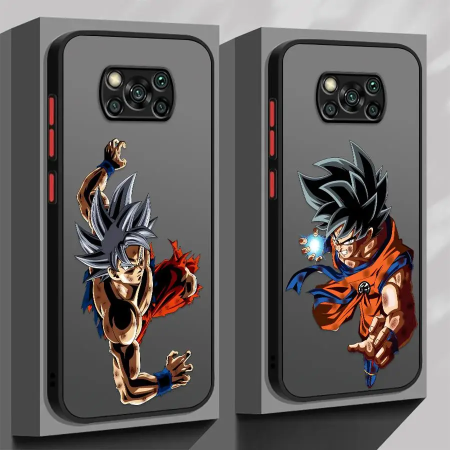Dragon Ball Cool Son Goku Capa traseira de telefone para Xiaomi Poco C40 F3 X3 NFC C51 M5s C50 X3 X4 X5 Pro