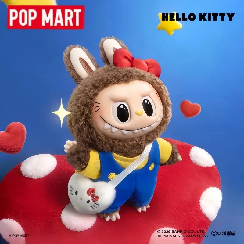 

POP MART The Monsters Labubu X Sanrio Characters Series Blind Box Cartoon Anime Figure Mystery Box Desktop Toy Birthday Gift