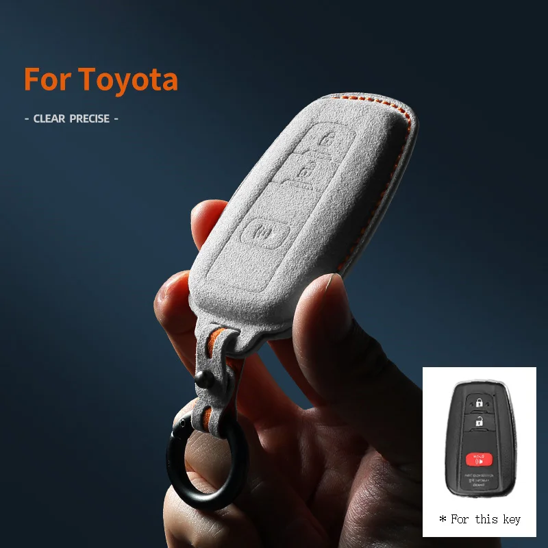 

Suede Leather Car Key Case Cover Holder Key Shell For Toyota Prius 2004 - 2009 Corolla Verso Camry Levin Highlander Accessories