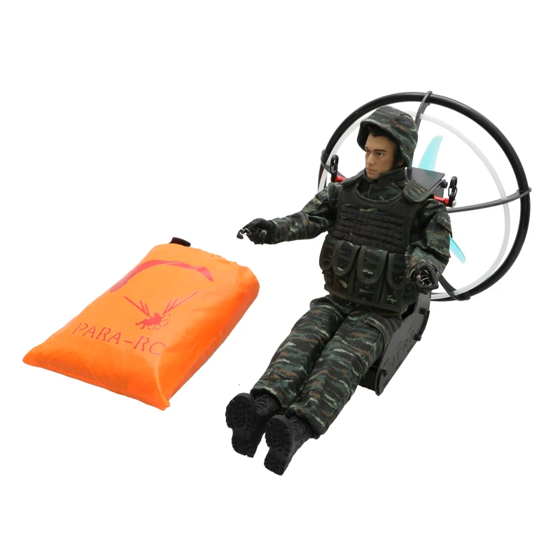 1Set 1.8 meters Remote Control Glider Parachute Simulation Army Toy Man RC Paraglider for Outdoor Flying Paragliding Kit