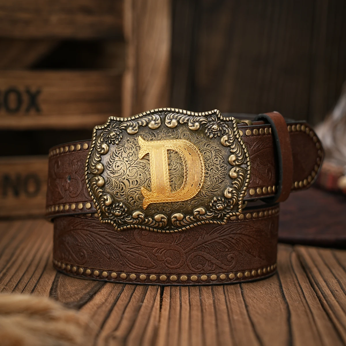 1 Stück Western-Cowboy-Gürtel - Geeignet für Männer und Frauen. Western-Gürtel mit PU-Prägung und Schnalle. Einzigartiges und Retro-Design – Detail 6