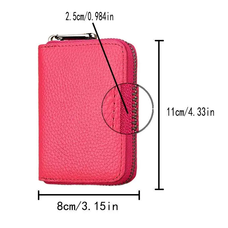 20 Kartenfächer PU-Geldbörse für Geschäfts-, Bank-, Kredit-, Bus- und Ausweiskarten, Münztasche, Anti-Entmagnetisierungs-Organizer – Detail 9