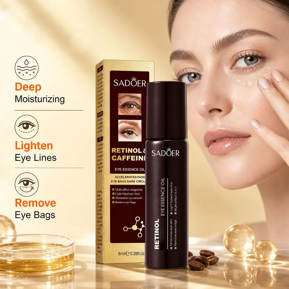 SADOER Retinol Eye Serum Moisturizing Firming Eyes Essence Oil Anti Dark Circles Under the Eyes Skin Care Products