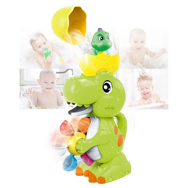 Baby Zhuanzhuanle Toy Bathroom Bath Water Play Dinosaur Water Wheel Children's Bath Toy