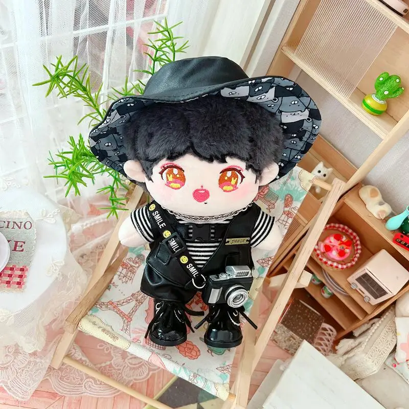 

NEW 20cm doll clothes T-shirt camera leather shoes dolls accessories for our generation Korea Kpop EXO idol Dolls gift DIY Toys