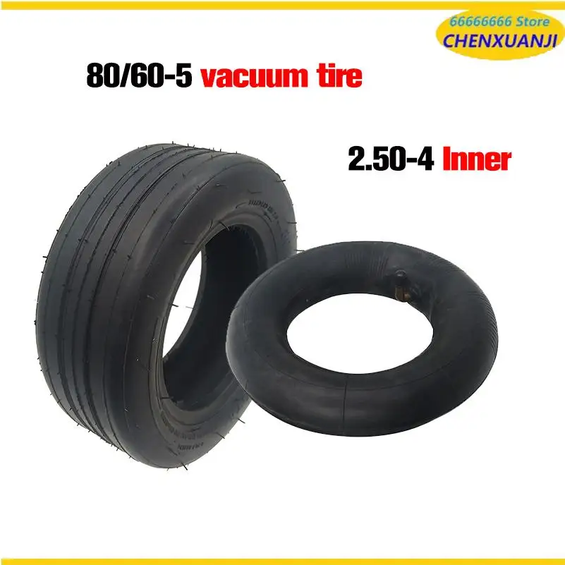 

80/60-5 Outdoor Tires Kart Tires Weight Tires Black Rubber Tires Light Electric Scooter Outer and Inner Tires