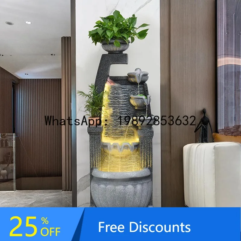 CZ   Water Shui Ball Wealth-Attracting Landscape Floor Ornament Living Room Circulating Humidifier Home Decoration Gift