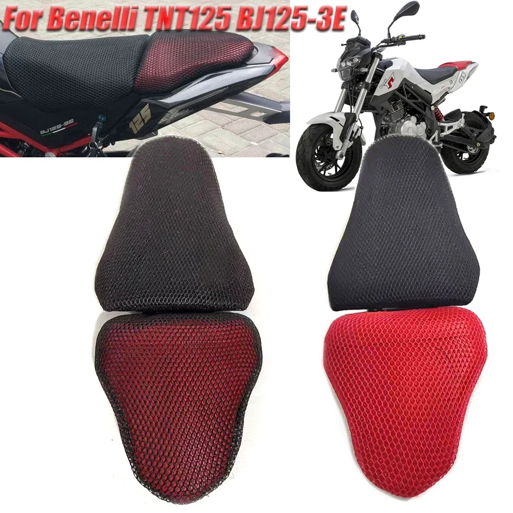 Funda de asiento de malla 3D para motocicleta Protector de cojn con aislamiento trmico para Benelli TNT125  BJ125-3E BJ 125