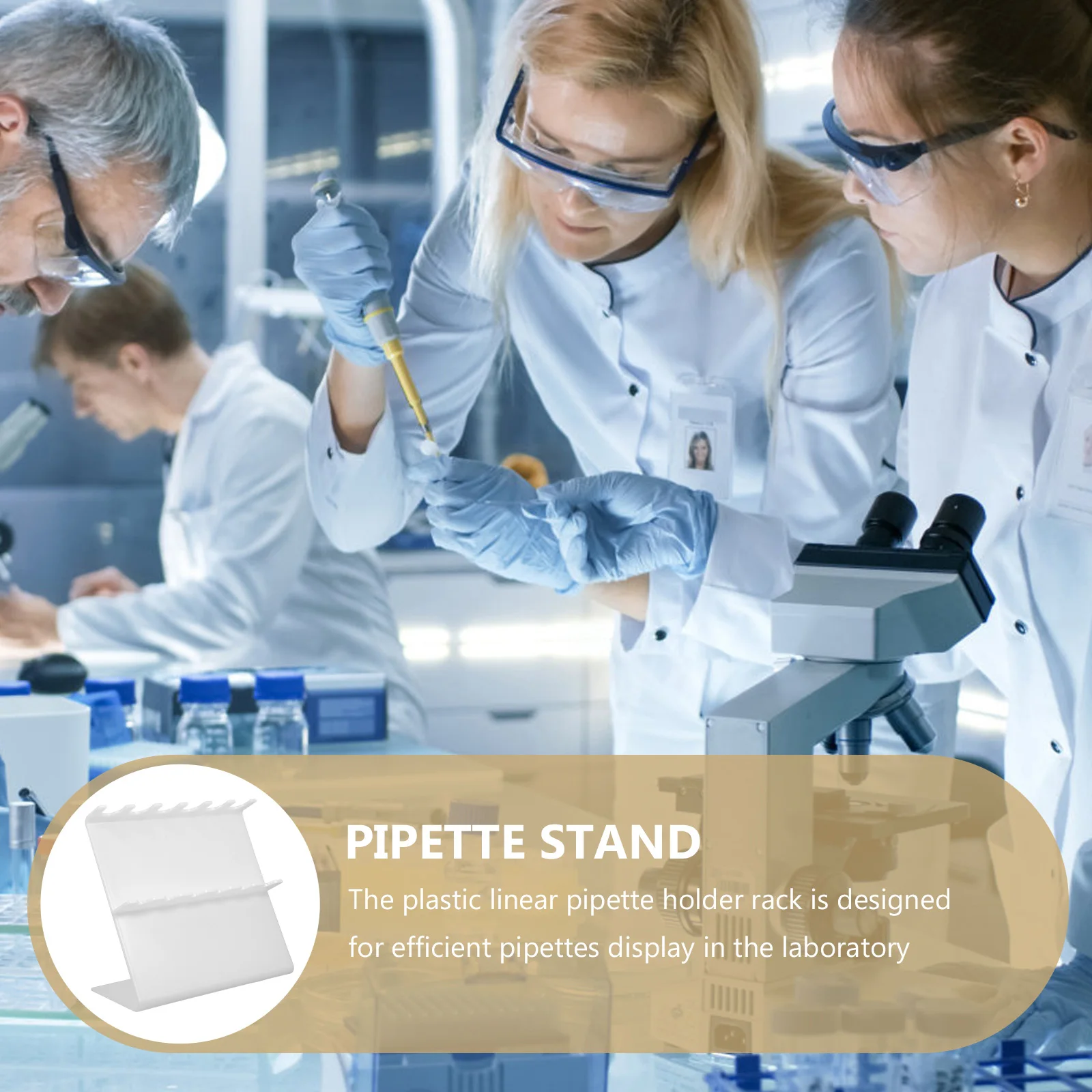 

Plastic Pipette Rack for Lab Tools Multiple Hole Design Portable Holder Portable Pipette Stand Teaching Equipment