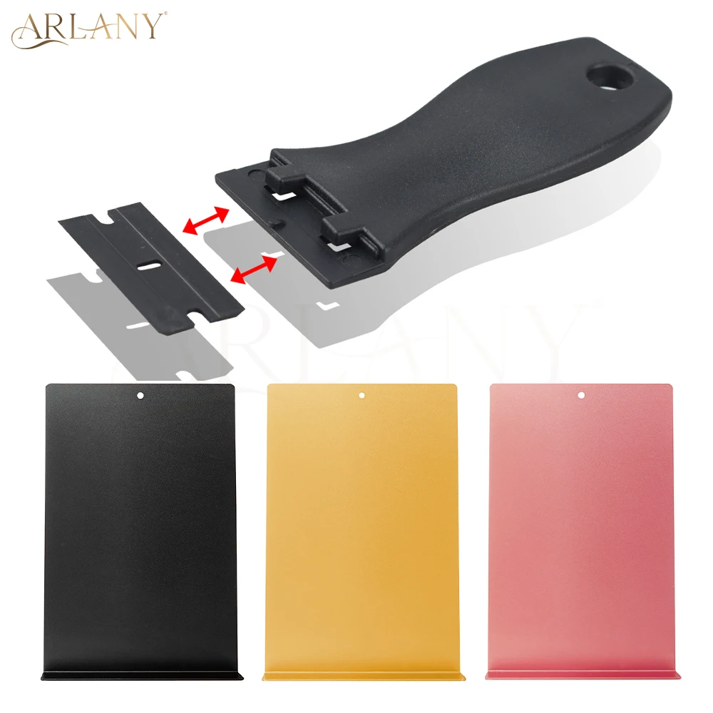 

ARLANY Hair Extensions Tape Remover Kit with Tape Remover Board Scraper Plastic Blades Sticker Glass Adhesive Tape Removal
