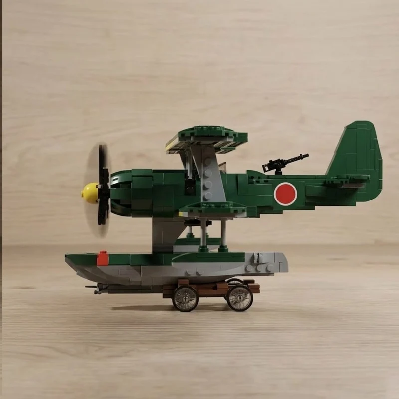 qwert F1M2 Naval Observation Seaplane Model MOC Building Bricks War Equipment Modular Technology Gifts Holiday Assemble Children
