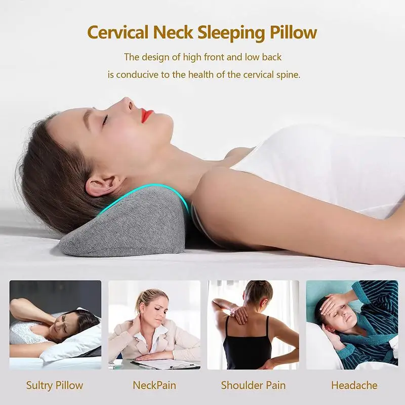 Memory Foam Pillow For Neck Suffering Washable Side Sleeping Pillow Contoured Pillow Pillow Neck And Shoulder Suffering Relief