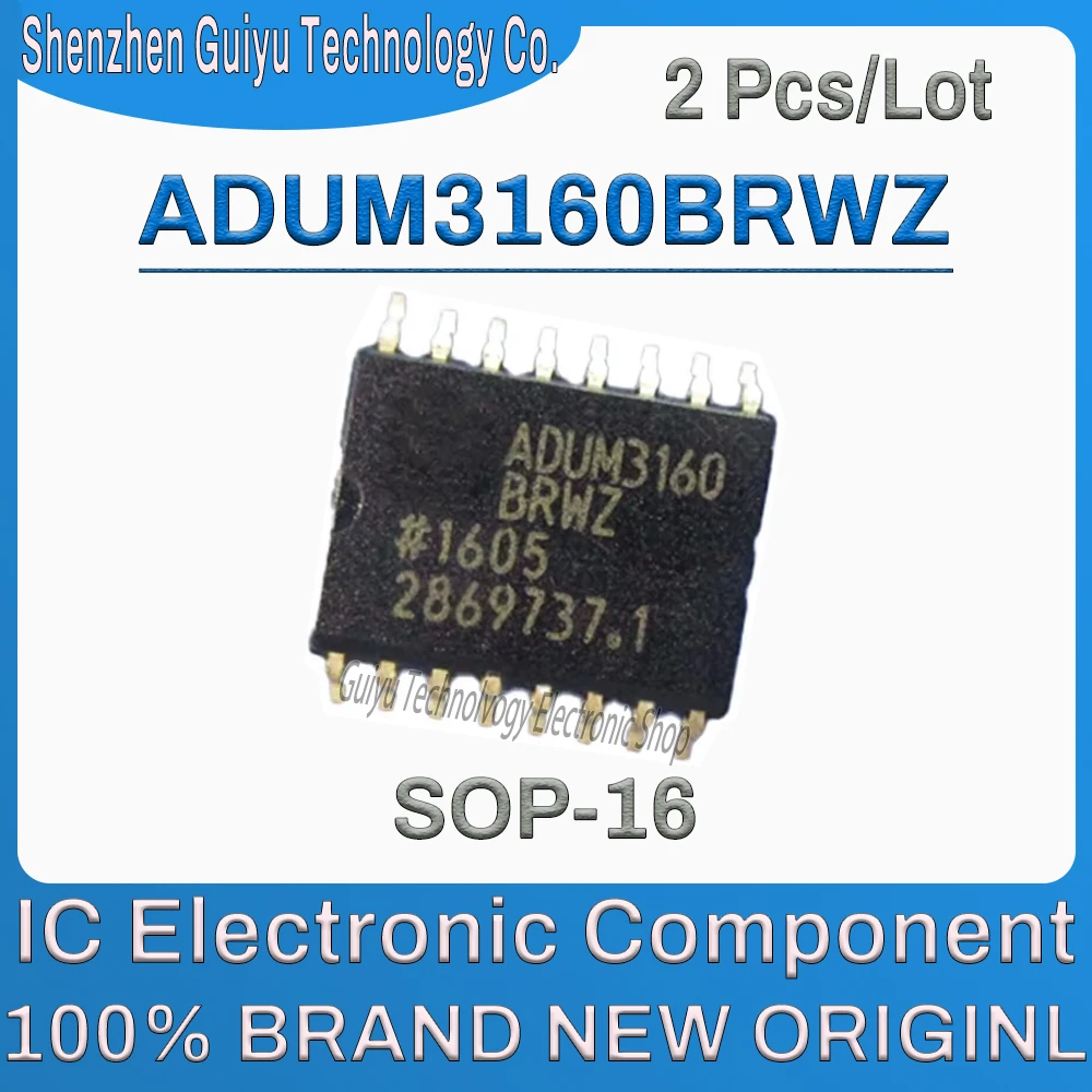 

2Pcs/Lot ADUM3160BRWZ ADUM3160BR ADUM3160 ADUM SOP-16 IC Chip