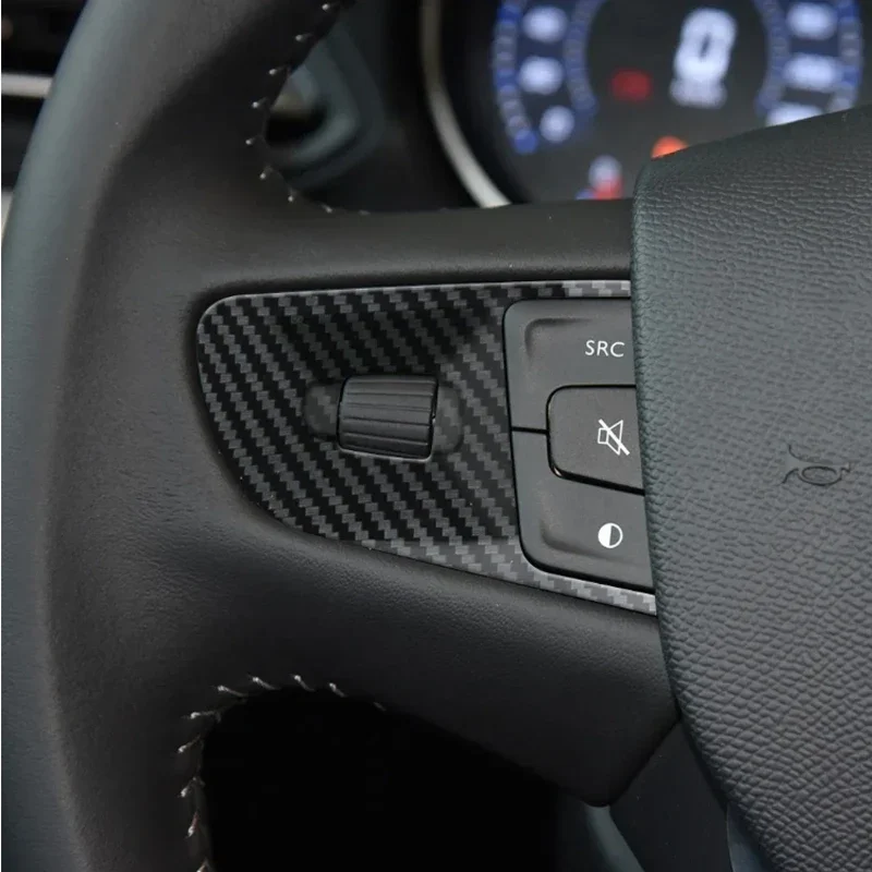 3Pcs/Set for Peugeot 408 2014-2019 ABS Steering Wheel Shiny Cover Decorative Steering Wheel Patch Car Accessories