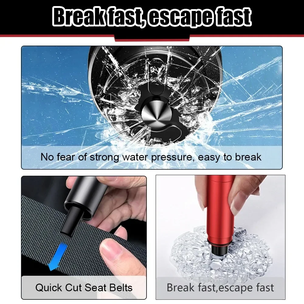 Car Window Glass Breaker Hammer Seatbelt Cutter Emergency Tungsten Steel Tip Tool for Auto Rescue Safe Hammer Break Hammer image 4