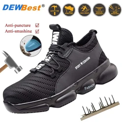 Mens Breathable wear-resistant safety shoes anti-smash steel head stabbing anti-slip work shoes Workplace protective shoes