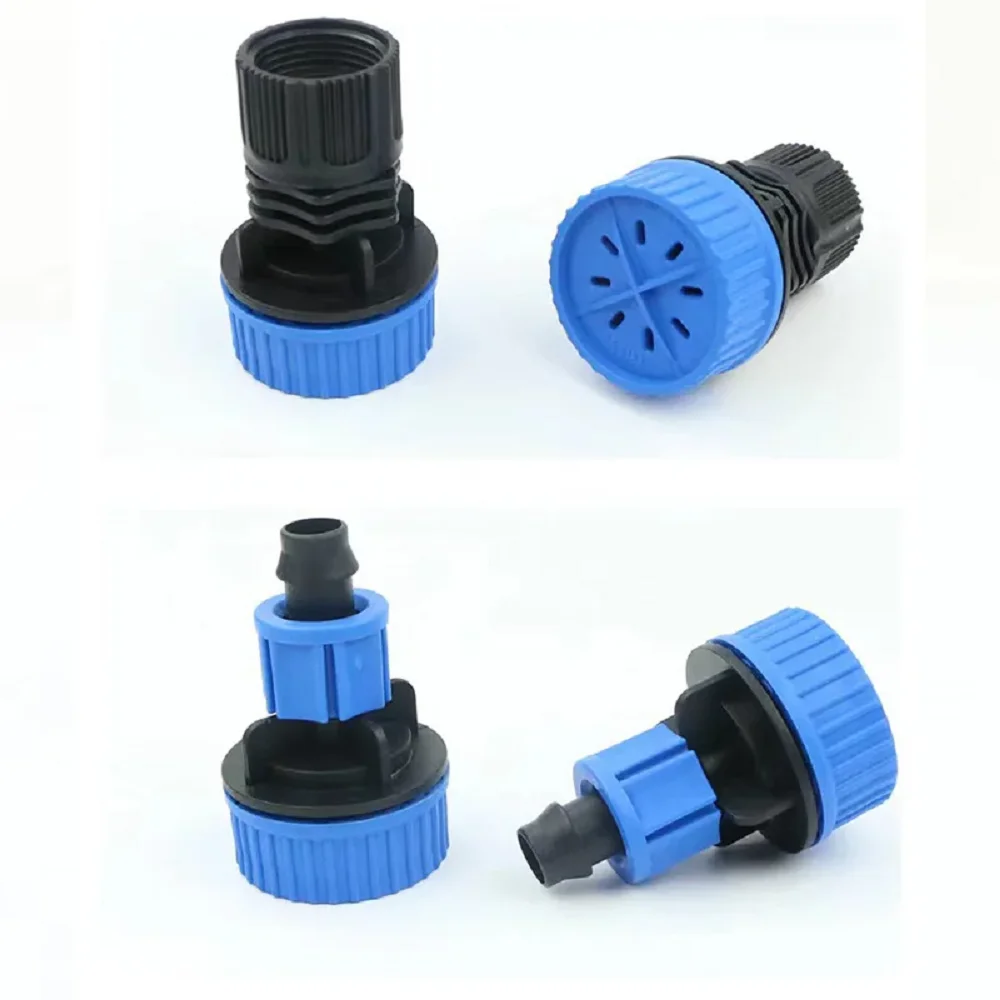 16 lock nut end flushing valve for water saving Drip irrigation line end flushing valve patch drip irrigation tape flushing