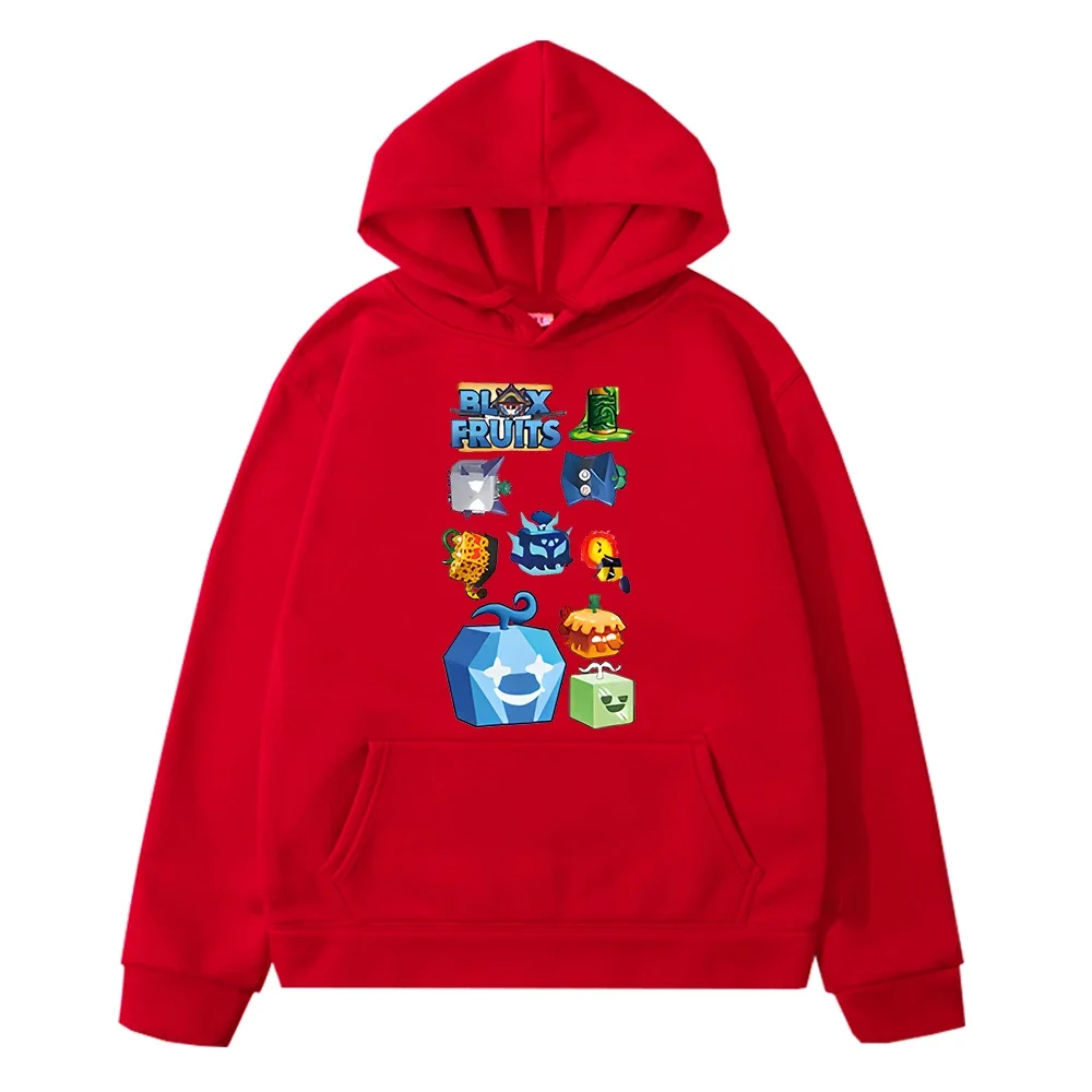 

Blox Fruits New Game Kawaii Hoodies Autumn Sweatshirt y2k sudadera boys Fleece pullover anime hoodie Jacket kids clothes girls