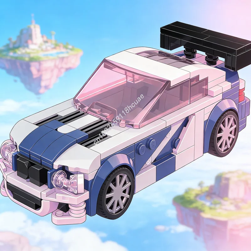 

290 деталей MOC City Champions BMWedd GTRs, версия Most Wanted, конструктор, развивающая игрушка, идея для подарка на Рождество