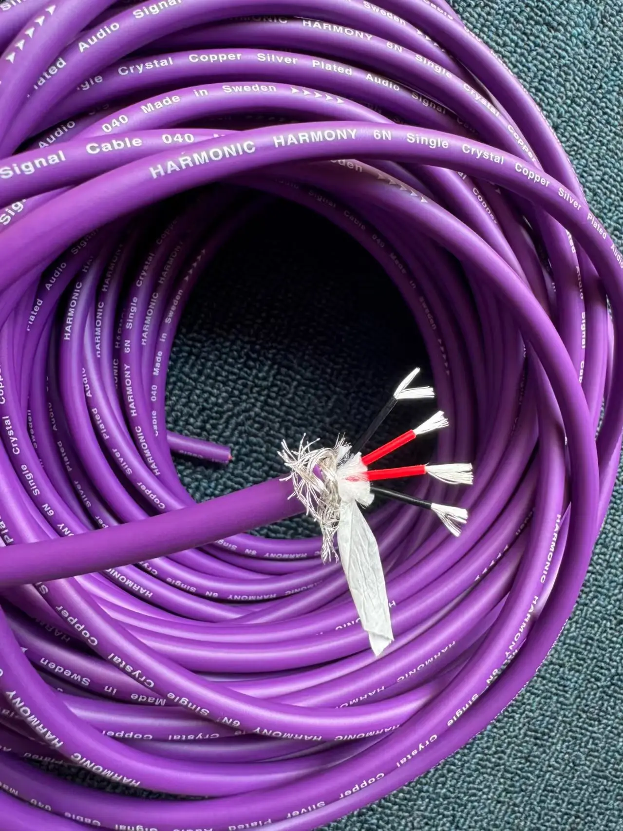 Sweden HARMONIC HARMONY 6N copper silver-plated audio signal cable/balanced cable Bulk cable