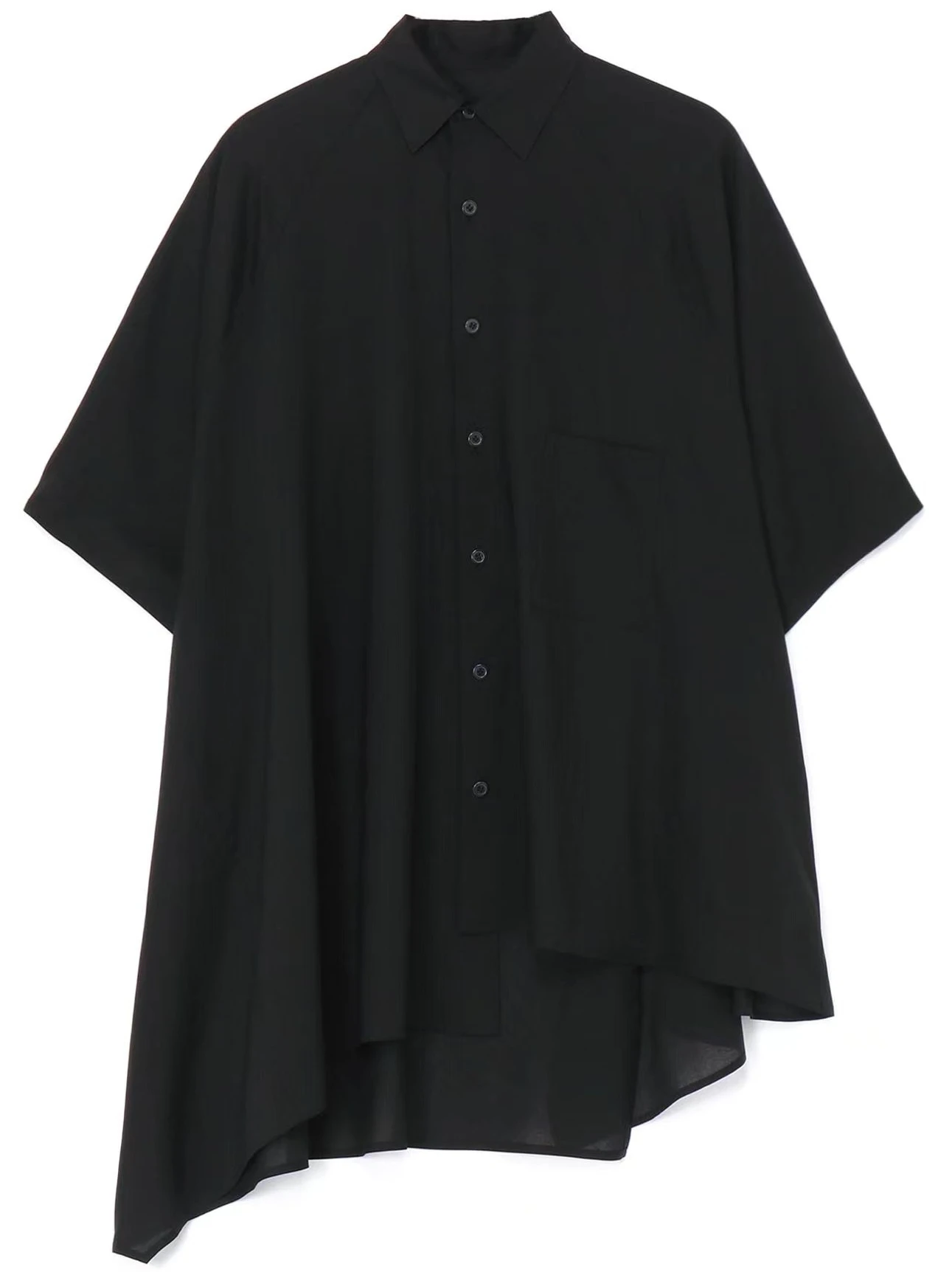 Haut à manches chauve-souris fluide à manches courtes, chemise d'été de haute qualité, tissu tensilk, design de luxe, style YAMAMOTO