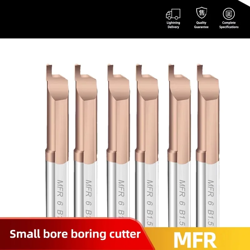 MFR Gamma completa di utensili per scanalatura a foro piccolo Utensili per alesatura interna in metallo duro CNC Super Mini Tornio Scanalatura Bar