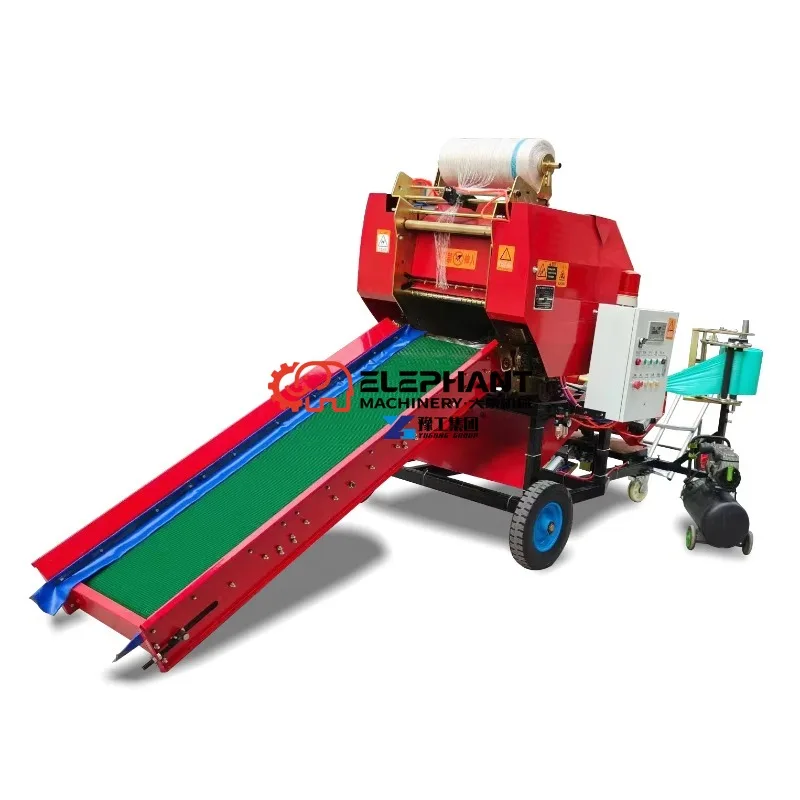 CE Approved Mini Forage Silage Round Baler Wrapper Machine for Hay Wet Biomass Straw Agricultural Farm Processing