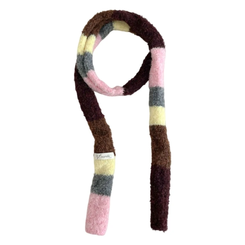 

Knit Scarf for Women Long Skinny Belt Necktie Neck Scarf Girls Photo Props Long Neckerchief Skinny Scarf Necktie Y166