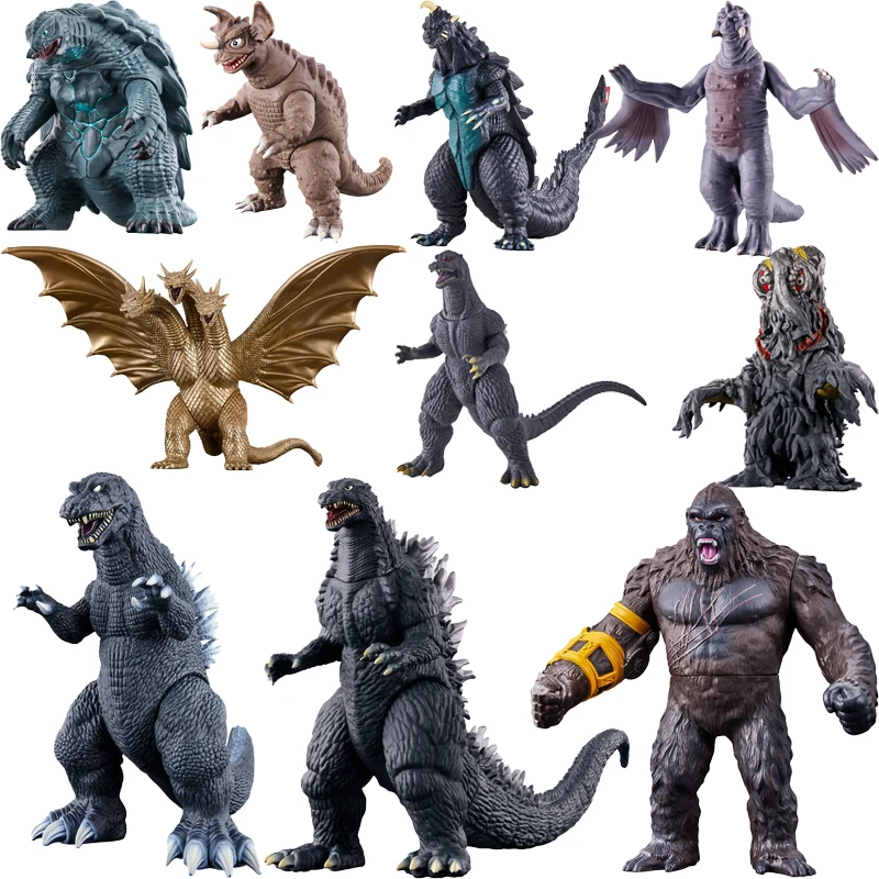 

Bandai Genuine Soft Plastic Figures Movie Monster Series Hedorah King Ghidorah Joints Movable Action Figures Collection TOYS