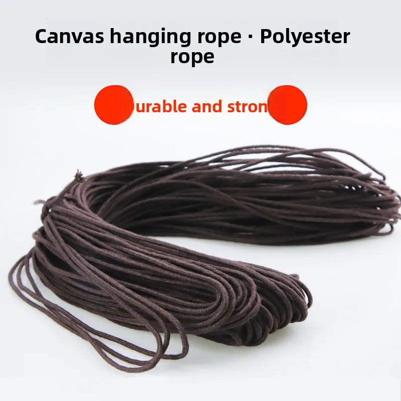 

Black Coffee Color Nylon Cotton Rope Cross Stitch Hanging Picture Frame Accessories DIY Sewing Home Fabric Ribbon Cord