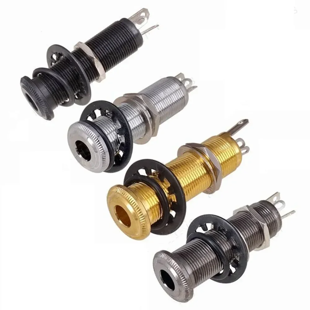 

Electric Guitar Bass Parts /6.35mm Stereo Output Input 1/4 Inch /Socket Plug Replacement Tools For Electric Guitar Electric Bass