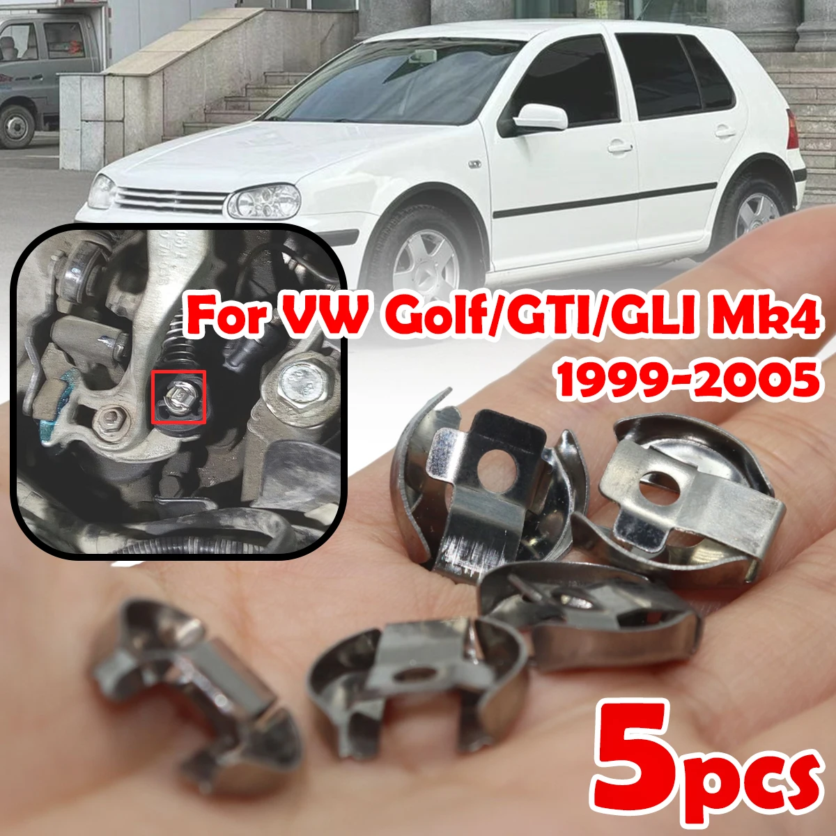 

5pcs For VW Golf/GTI/GLI Mk4 1999 2000 - 2005 Bowden Gear Shifter Linkage Cable Retaining Lock Washer N90815903 Car Accessories