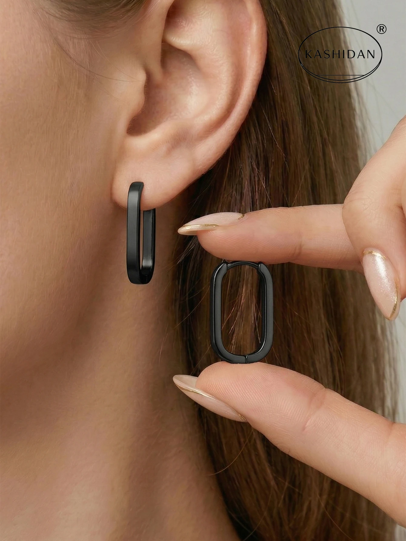 304 Stainless Steel Metal Hoop Earrings for Women, Oval Hoop Earrings Jewelry, Jewelry Gift, Fashion Accessories