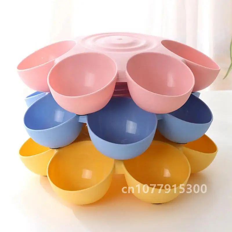 Pet Cat Dogs 6-grid Petals Bowls Multi-function Drinking Water Feeding Bowl Slow Eating Feeder Food Distribution Container