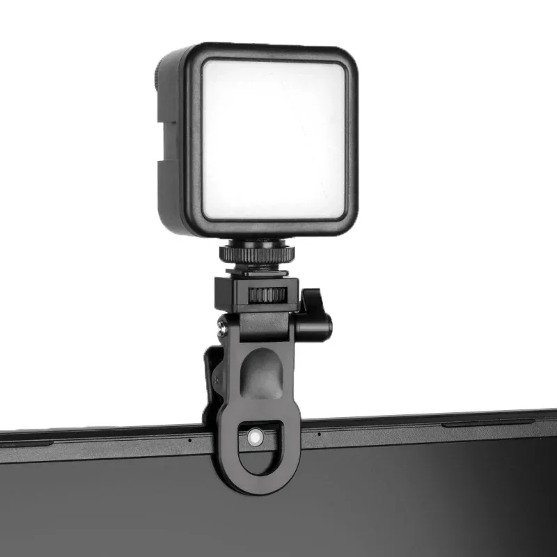 Selfie Fill Light Clip Holder 1/4 Screw Mount Portable Multi-angle Folding Tablet Phone Stand Universal Photography Lamp Mount