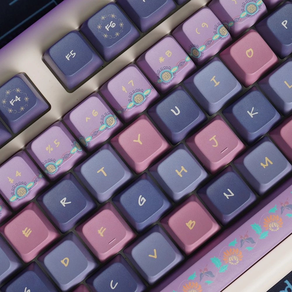 Imagem -03 - Npkc Mechanica Keyboard Key Cap Pbt Keycap Sublimação de Corante 126 Teclas Perfil Mda Cherry mx Switch